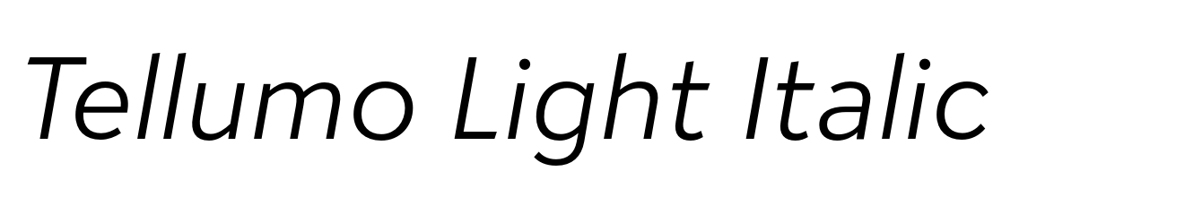 Tellumo Light Italic